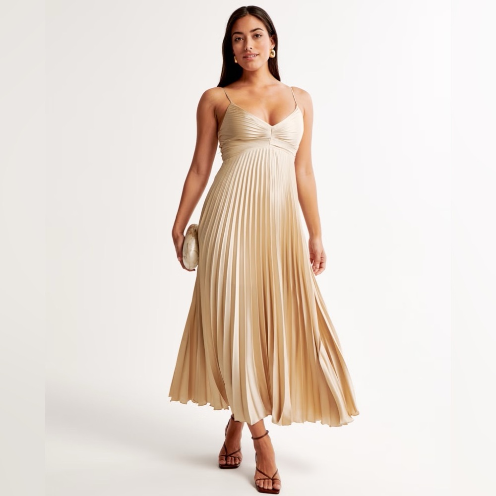 NWT Abercrombie & Fitch Giselle Pleated Maxi Dress